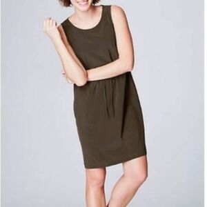 J Jill Fit Sleeveless Olive Dress Size XS